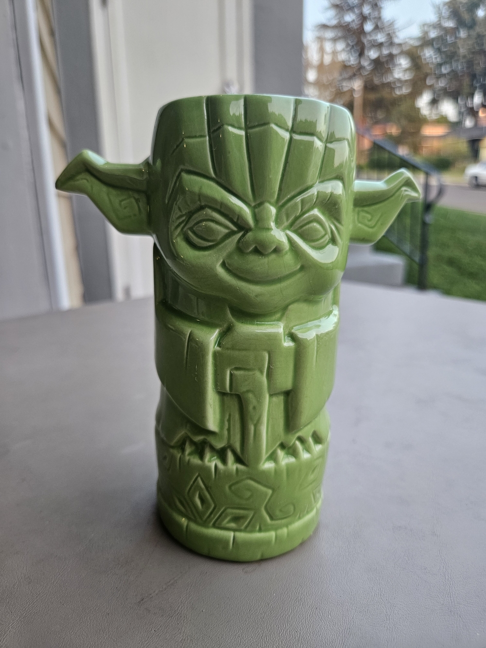 Green Yoda Ceramic Tiki Mug - Home Dining